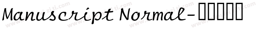 Manuscript Normal字体转换